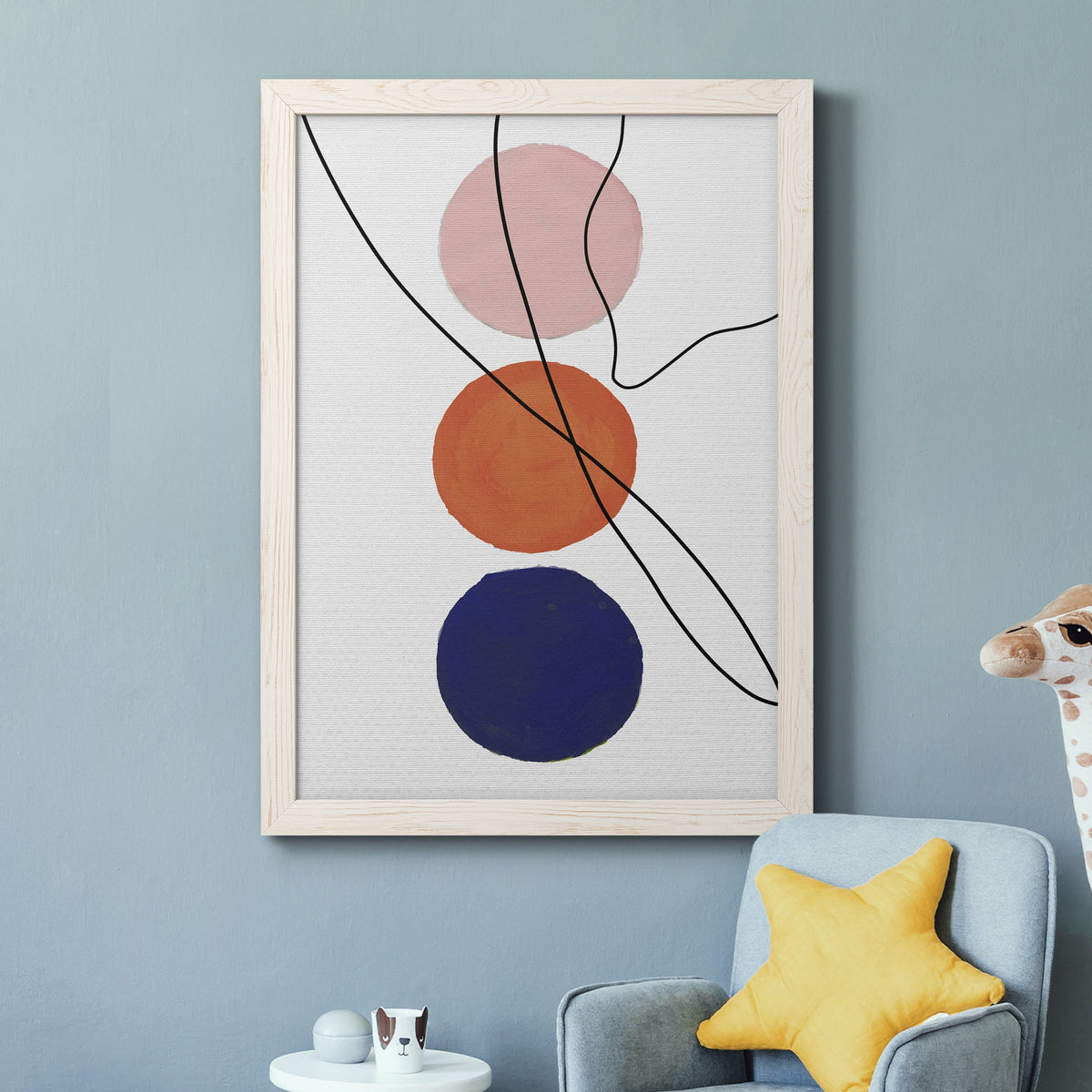 Millenium Geo Abstract - Barnwood Framed Canvas Print