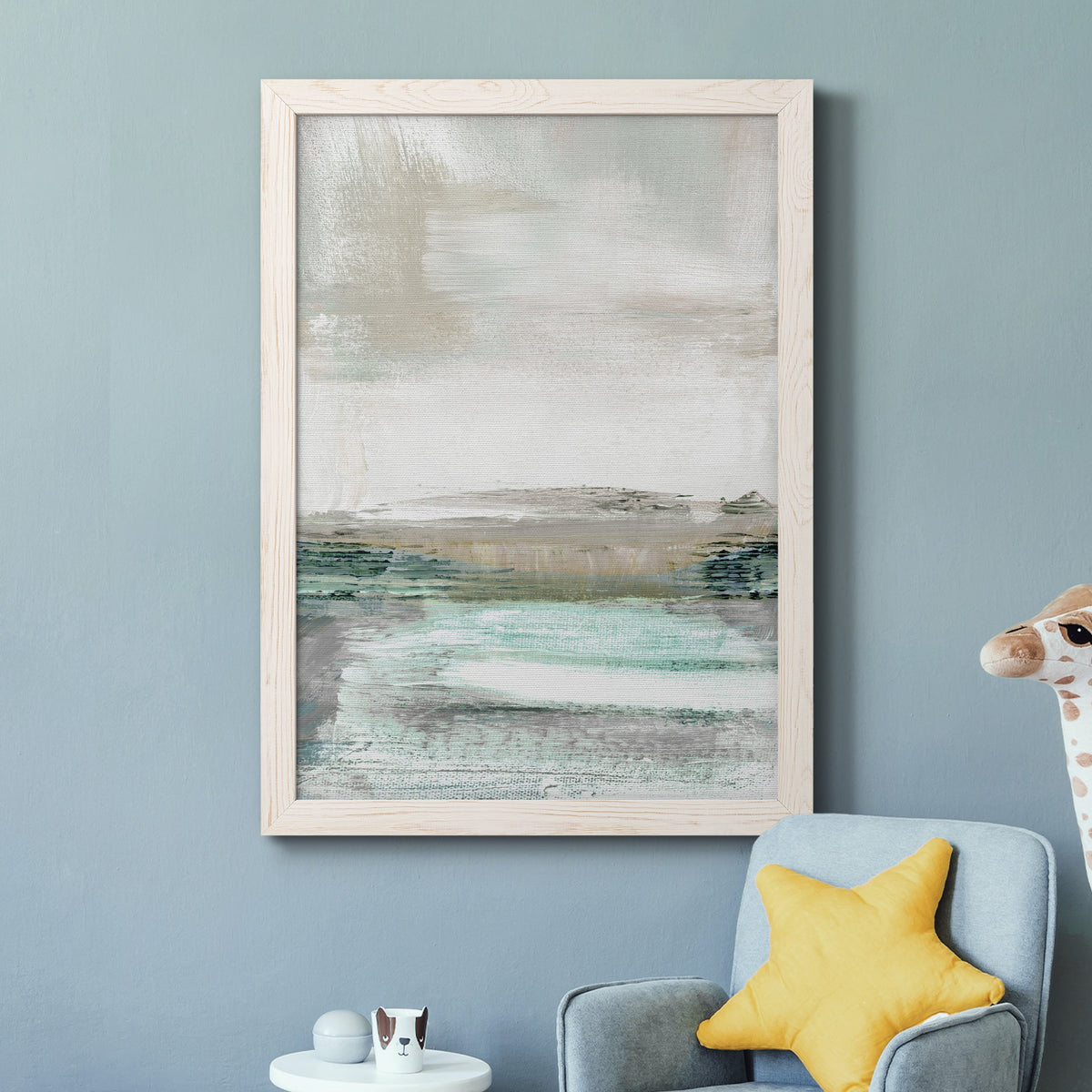 Summer Teal I - Barnwood Framed Canvas Print