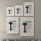 Size comparison chart for a set of two white barnwood framed canvas prints.