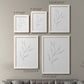 Size comparison chart for a set of two white barnwood framed canvas prints.
