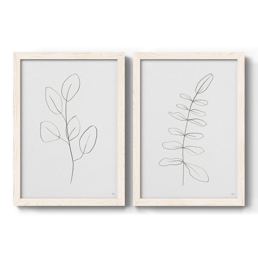 Botanical Gesture III - Barnwood Framed Canvas Set