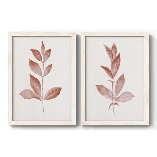 Red Leaf I - Barnwood Framed Canvas Set