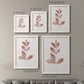 Size comparison chart for a set of two white barnwood framed canvas prints.