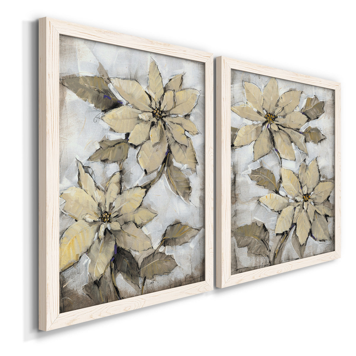 Poinsettia Study I - Barnwood Framed Canvas Set
