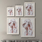 Size comparison chart for a set of two white barnwood framed canvas prints.