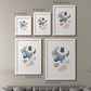 Size comparison chart for a set of two white barnwood framed canvas prints.