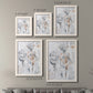 Size comparison chart for a set of two white barnwood framed canvas prints.