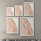 Size comparison chart for a set of two white barnwood framed canvas prints.