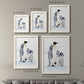 Size comparison chart for a set of two white barnwood framed canvas prints.