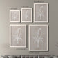 Size comparison chart for a set of two white barnwood framed canvas prints.