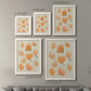 Size comparison chart for a set of two white barnwood framed canvas prints.
