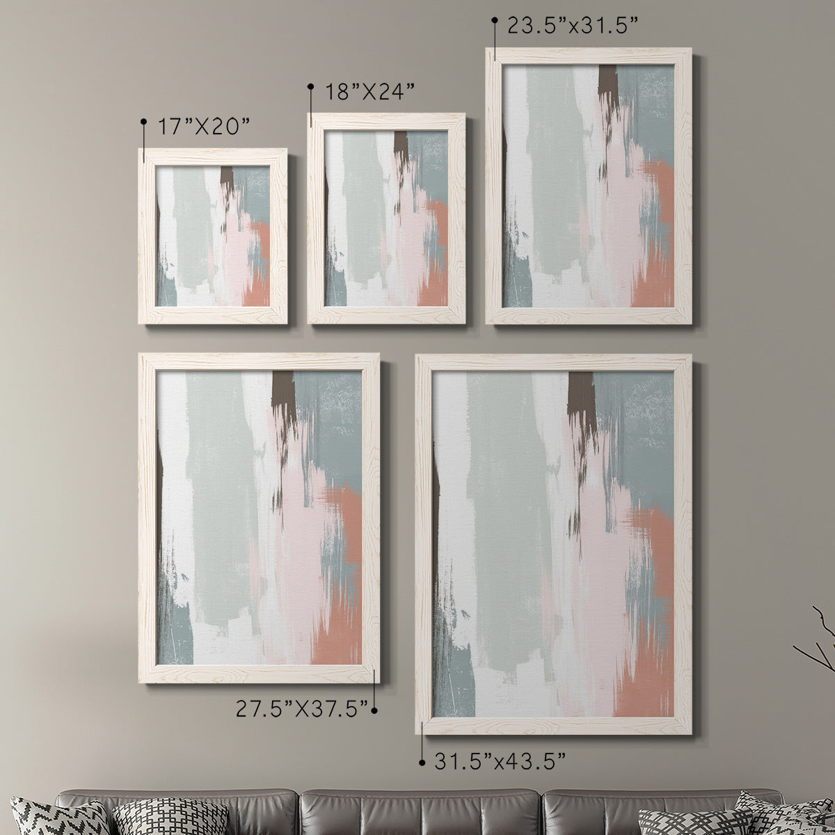 Sandstone Peel III - Barnwood Framed Canvas Set