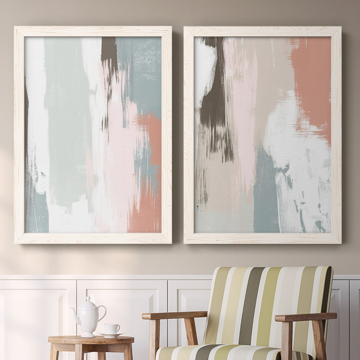 Sandstone Peel III - Barnwood Framed Canvas Set