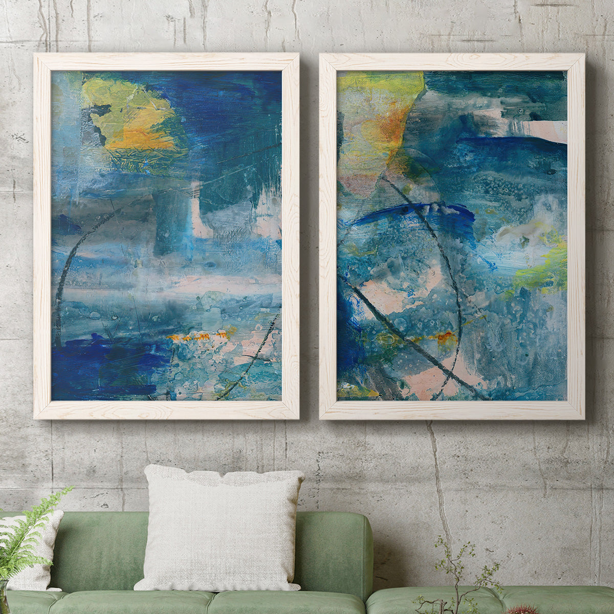 Spring Winds I - Barnwood Framed Canvas Set