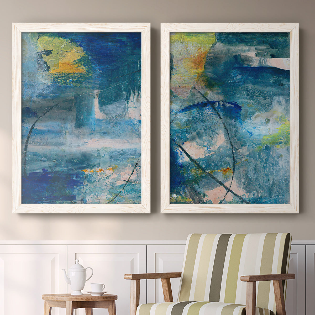 Spring Winds I - Barnwood Framed Canvas Set
