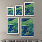 Size comparison chart for a set of two white barnwood framed canvas prints.