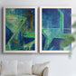 Geometric in Cool VII - Barnwood Framed Canvas Set