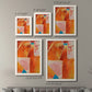 Size comparison chart for a set of two white barnwood framed canvas prints.