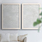 Set of two white barnwood framed canvas prints depicting raised sweeping grooves, soft shadows, and pale stone-like surfaces arranged across two complementary compositions above a sofa in a bright living space.