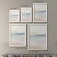 Size comparison chart for a set of two white barnwood framed canvas prints.