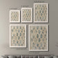 Size comparison chart for a set of two white barnwood framed canvas prints.