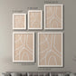 Size comparison chart for a set of two white barnwood framed canvas prints.