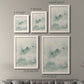 Size comparison chart for a set of two white barnwood framed canvas prints.