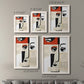 Size comparison chart for a set of two white barnwood framed canvas prints.
