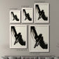 Size comparison chart for a set of two white barnwood framed canvas prints.