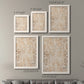 Size comparison chart for a set of two white barnwood framed canvas prints.