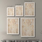 Size comparison chart for a set of two white barnwood framed canvas prints.