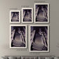 Size comparison chart for a set of two white barnwood framed canvas prints.