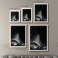 Size comparison chart for a set of two white barnwood framed canvas prints.
