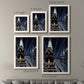 Size comparison chart for a set of two white barnwood framed canvas prints.