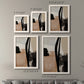 Size comparison chart for a set of two white barnwood framed canvas prints.