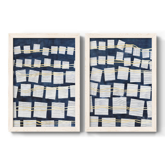 Networks III - Barnwood Framed Canvas Set