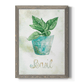 Potted Basil - Barnwood Framed Canvas Print