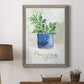Potted Oregano - Barnwood Framed Canvas Print