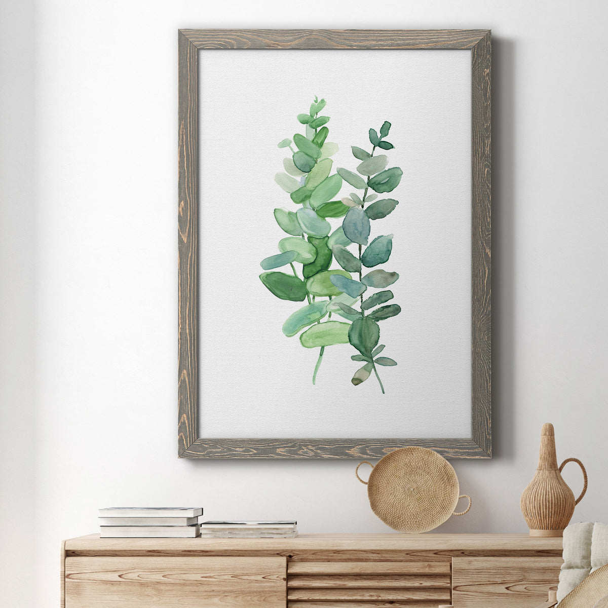 Eucalyptus II - Barnwood Framed Canvas Print