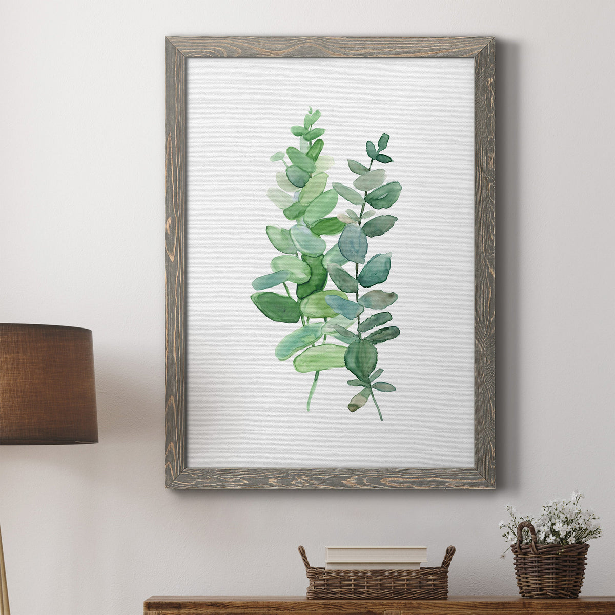 Eucalyptus II - Barnwood Framed Canvas Print