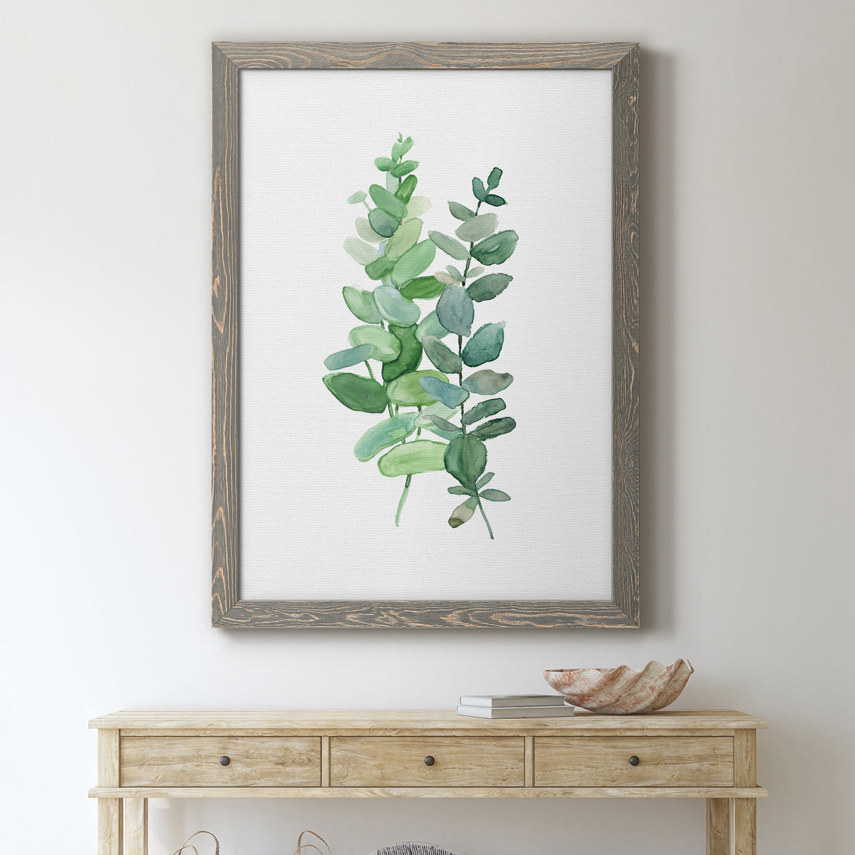 Eucalyptus II - Barnwood Framed Canvas Print
