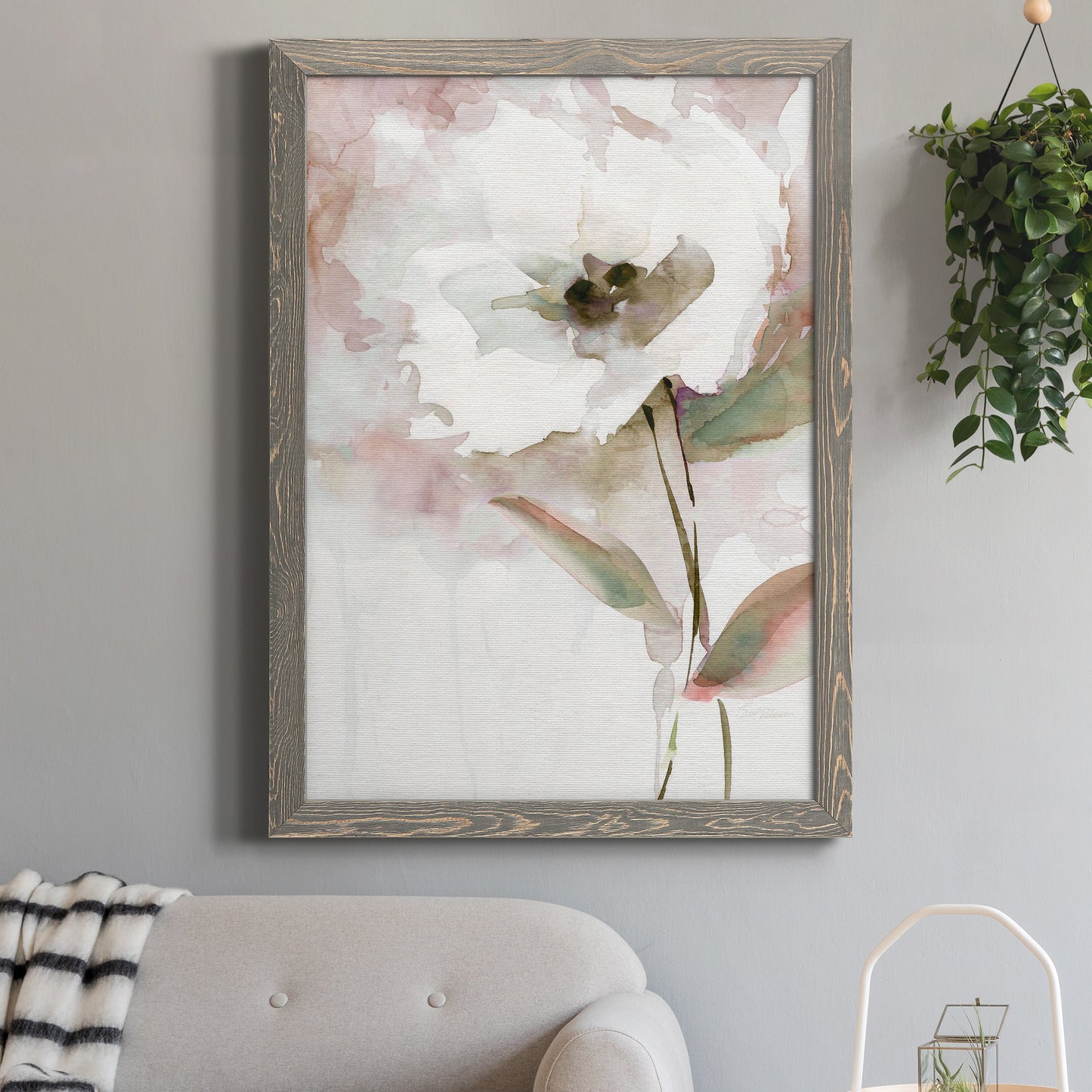 Summer Bloom II - Barnwood Framed Canvas Print