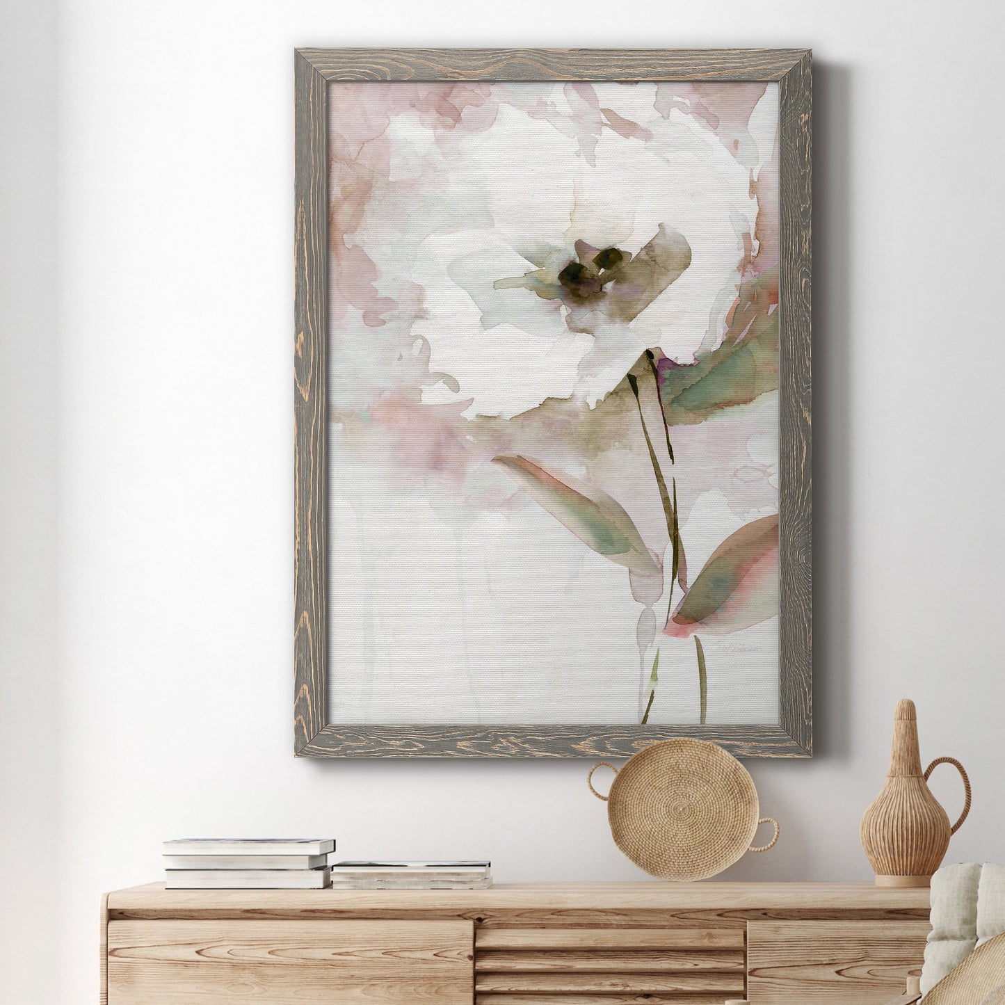 Summer Bloom II - Barnwood Framed Canvas Print
