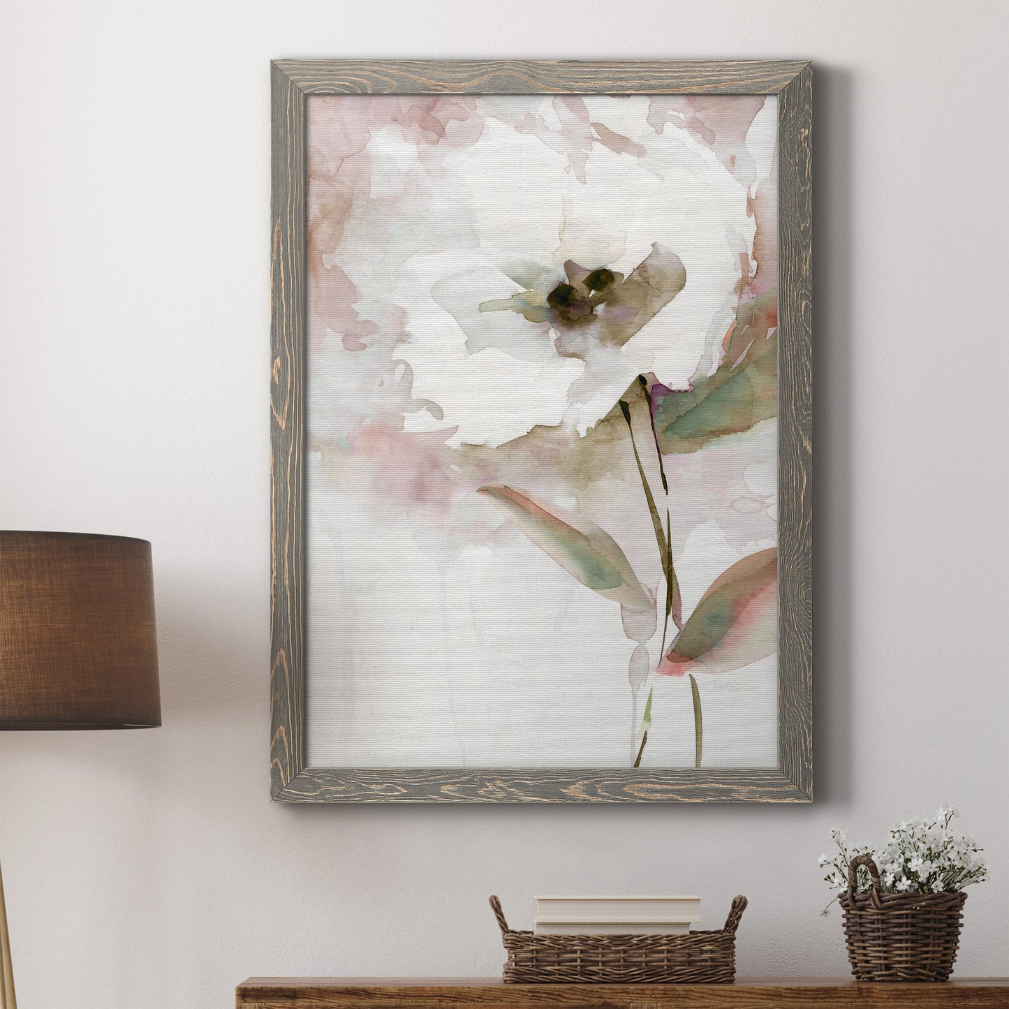 Summer Bloom II - Barnwood Framed Canvas Print