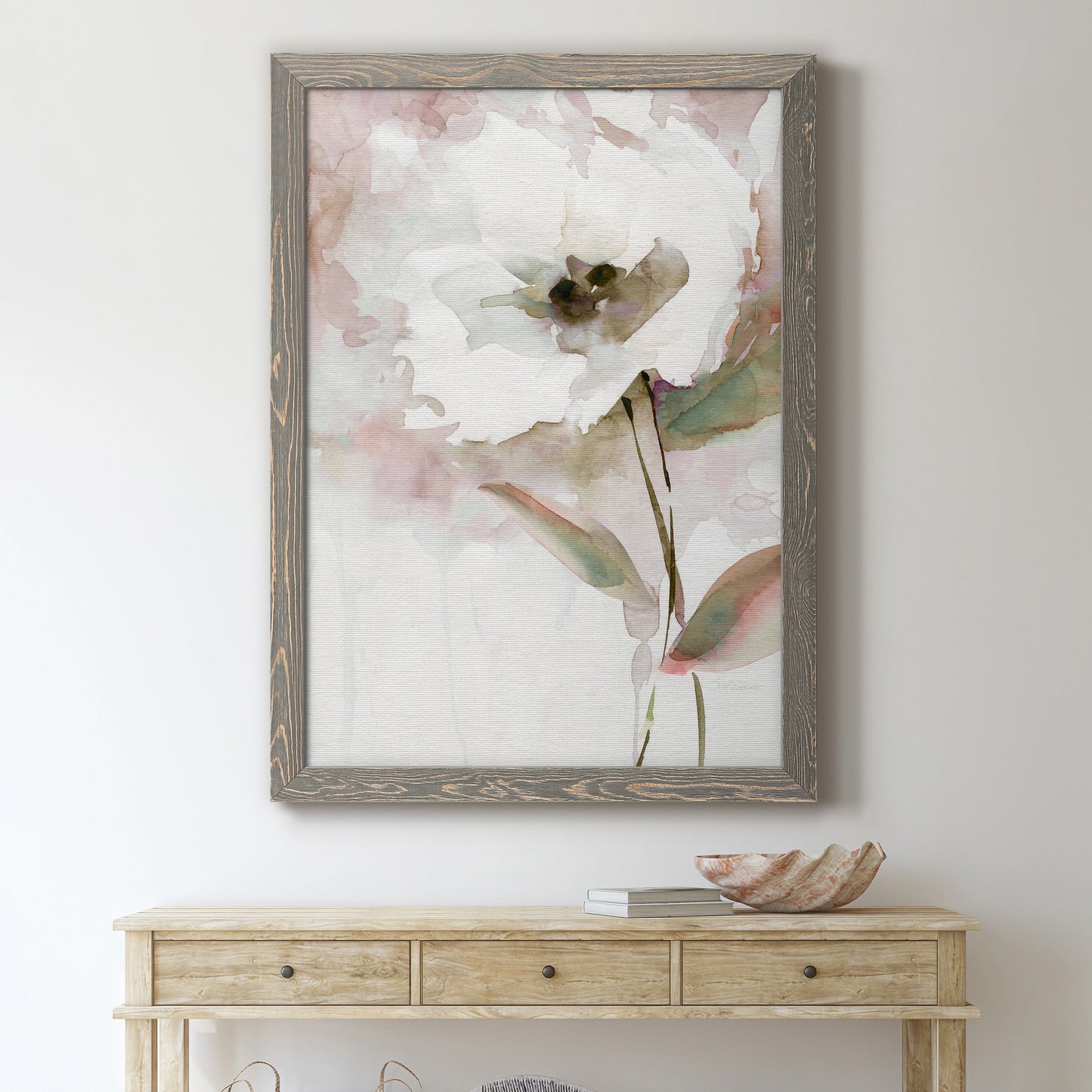 Summer Bloom II - Barnwood Framed Canvas Print