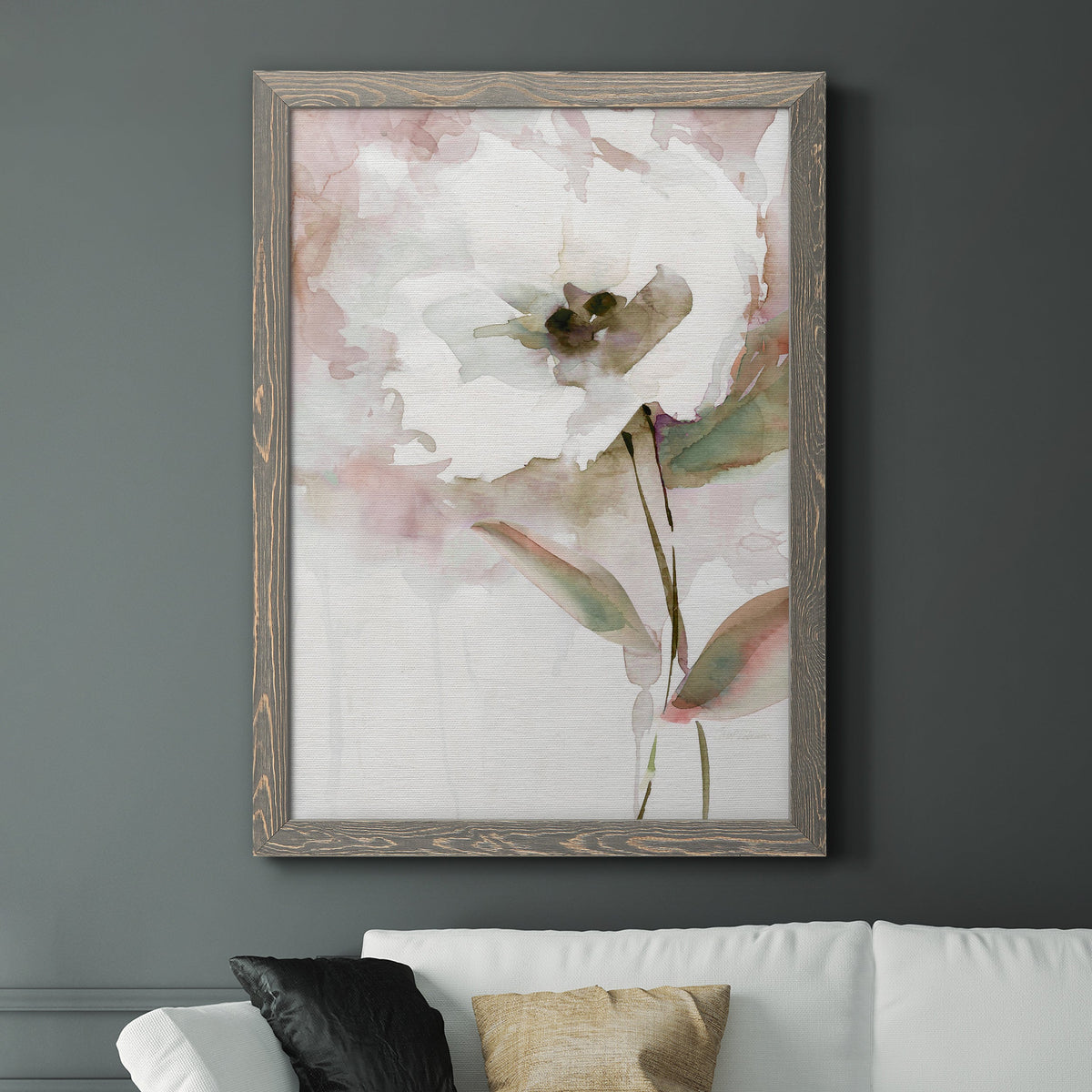 Summer Bloom II - Barnwood Framed Canvas Print