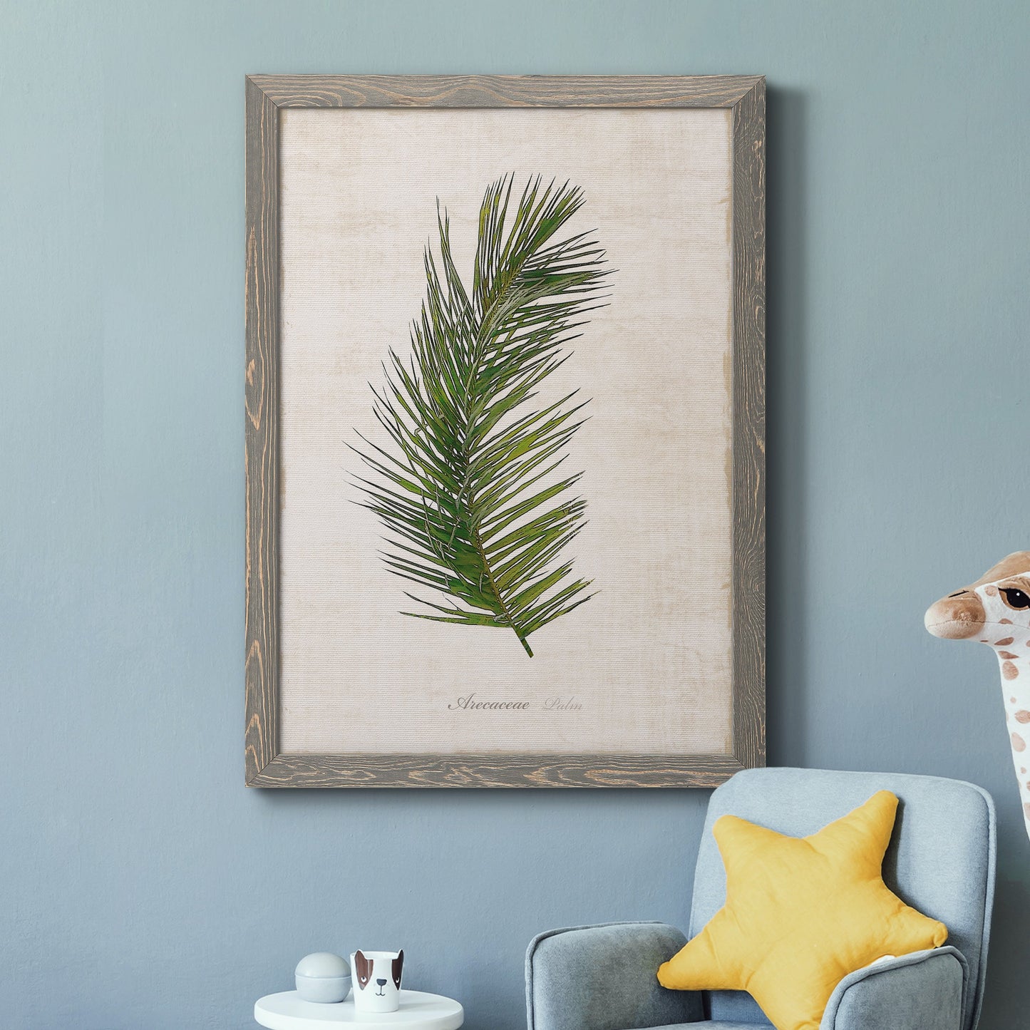 Palm Botanical II - Barnwood Framed Canvas Print