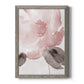 Blush Bloom I - Barnwood Framed Canvas Print