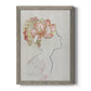 Fashion Floral Silhouette I - Barnwood Framed Canvas Print