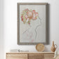 Fashion Floral Silhouette I - Barnwood Framed Canvas Print